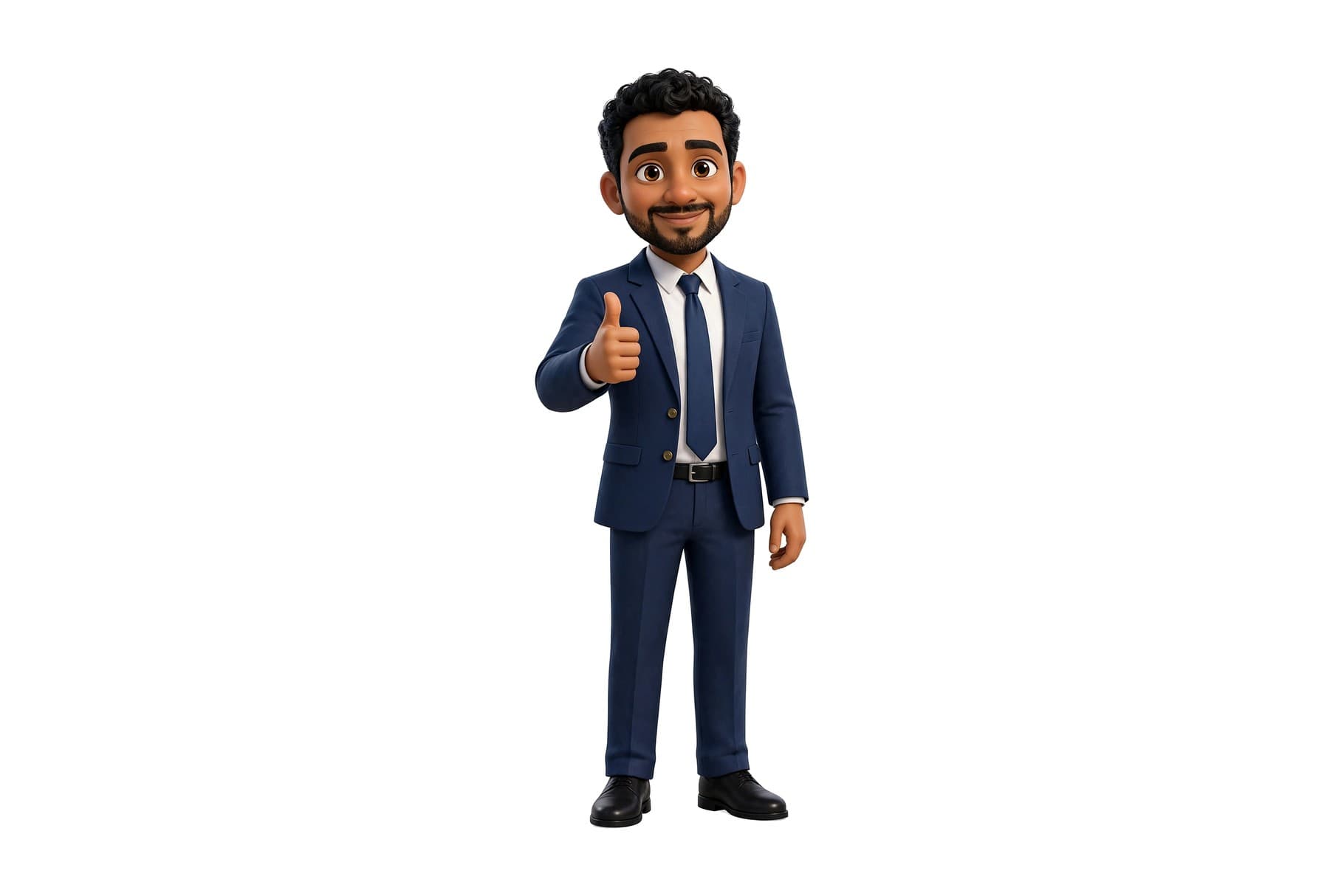 South Asian businessman giving a thumbs up